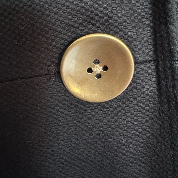 LOFT Black Blazer with Gold Accents. Ptp 18” - Picture 6 of 8